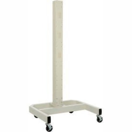 GLOBAL EQUIPMENT 78"H Mobile Post with Caster Base - Beige 239200BG